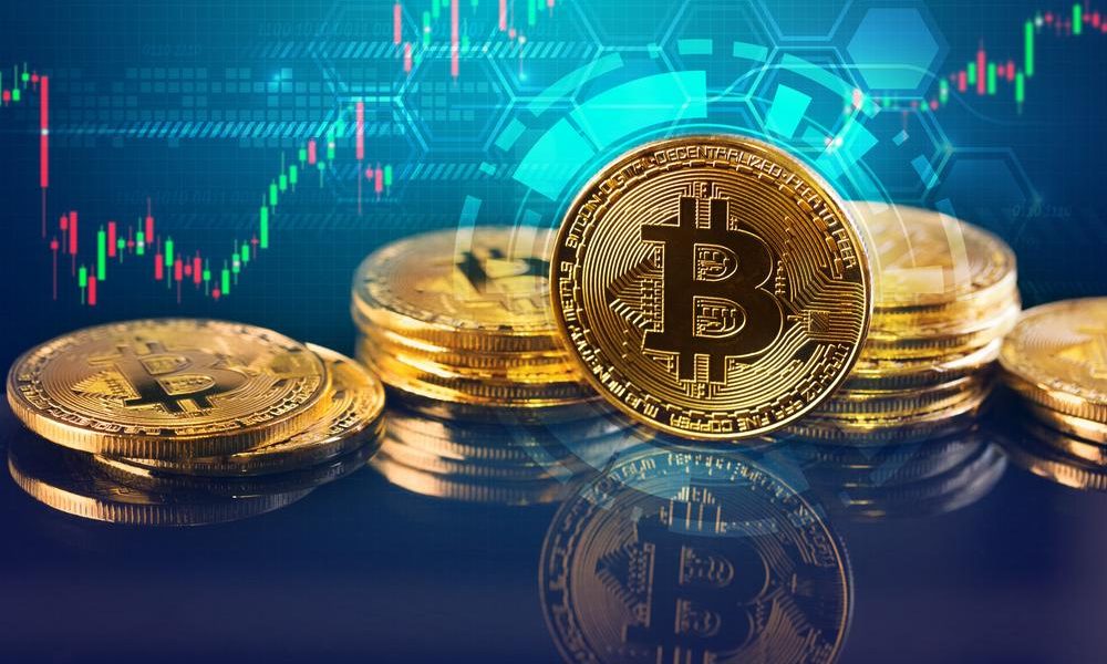 O preço  de um Bitcoin está avaliado em US$ 22.667 e tem um volume de negociação de US$ 27 bilhões em 24 horas